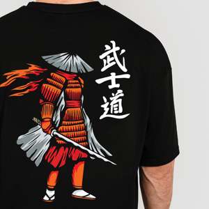 เสื้อยืดโอเวอร์ไซส์สีดำ ผ้าคอตตอนเจอร์ซีย์ 100% ระบายอากาศได้ดี ผ่านกระบวนการ Acid Wash น้ำหนัก 300gsm ลายเรียบ ทรงพอดีตัว มีทั้งแบบแขนยาวและแขนสั้น - Product Image 6