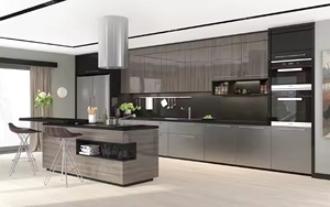 Gabinetes de Cocina Estilo Europeo 2025 de Alta Gama, Madera de Pino Sólida, Acabado en Laca MDF, Ecológicos y Resistentes al Agua - Product Image 6