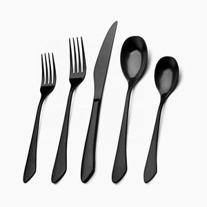 Fourchette à cuillère design en acier inoxydable avec couverts au design moderne, ensemble de couverts de luxe pour les fêtes de mariage des restaurants et des hôtels - Product Image 1