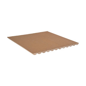 Tambour en chêne blanc massif de 1 'x 4', support renforcé de fibre de bambou non fini et flexible avec demi-lattes de 1 ", planches en bois massif - Product Image 5