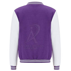 แจ็กเก็ตแบบเลตเตอร์แมนสำหรับผู้ชายอบอุ่นมีคอตั้งโลโก้ด้านหน้ากันลมเป็นมิตรกับสิ่งแวดล้อม - Product Image 3