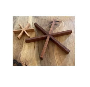 Dessous de plat en bois de meilleure qualité pour porte-casseroles Tapis de dessous de plat en bois de manguier Cuisine Pot de cuisson en bois massif naturel Dessous de plat - Product Image 1