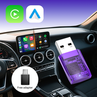 Conector Inalámbrico Universal CarPlay y Android Auto, Plug and Play sin Esfuerzo, CarPlay Inalámbrico Portátil para Smart Box