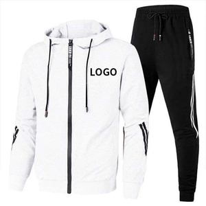 Nouveau dernier design logo personnalisé costumes de sport couleur hommes ensembles de jogging survêtements 2 pièces en gros fitness décontracté - Product Image 5