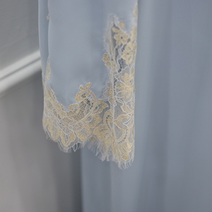 Abaya ouverte de luxe en dentelle florale et mousseline, style <span class=keywords><strong>kimono</strong></span>, élégante et modeste, pour femmes musulmanes, robe longue, vente en gros, Dubaï, pour l'Aïd Ramadan - Product Image 5