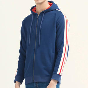 Sweat à capuche en molleton de coton lourd 100% pour hommes solide rouge à l'intérieur du capuchon fermeture éclair bases d'impression numérique pour la saison d'hiver - Product Image 3