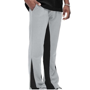 Jet Black Outside Blank <b>Trouser</b> Stack Flare Baggy Drawstring <b>Fleece</b> Stretchable Sweatpants Sportswear <b>Trouser</b> Pants Hot Selling - Product Image 3