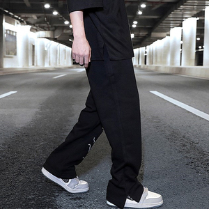 Pantalon de survêtement évasé avec impression bouffante et logo personnalisé Pantalon de survêtement avec impression bouffante personnalisée dernier modèle Pantalon de survêtement avec impression bouffante personnalisée - Product Image 5