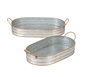 Bandeja de servicio decorativa galvanizada de diseño personalizado al por mayor última decoración del hogar para Bar fiesta boda decoración festiva - Product Image 4