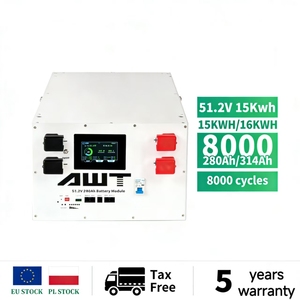 แบตเตอรี่ลิเธียมไอออนแบบปริซึม16KW 32KW 280AH 628Ah 314Ah ได้51.2V JK 200A BMS - Product Image 2