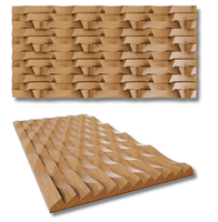 Panneau Mural Protecteur en Bois Massif Texturé 3D Insonorisé Décoration Intérieure Moderne Unique Robuste CNC pour Maison Bureau Salon Salle de Bain