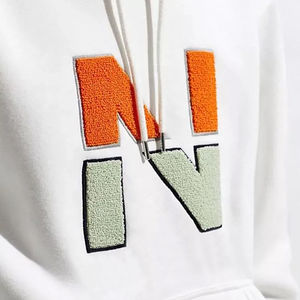 <b>Men's</b> Cotton Blended <b>Hoodie</b> with Chenille Embroidery Custom Patch <b>Work</b> Design Regular Fit Wholesale Price <b>for</b> Winter Season - Product Image 4