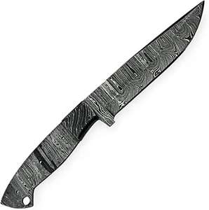 Lame vierge forgée à la main personnalisée en acier damas pleine soie avec gaine en cuir - Product Image 1