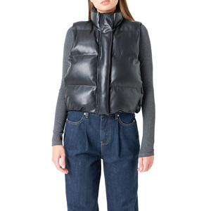 Chaleco Acolchado de Cuero Genuino Personalizado, Te Mantiene Cómodo y Cálido, Transpirable, Cierre Frontal con Cremallera, Placket con Broches, Bordado - Product Image 6