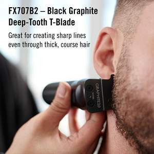 Cortadora de Pelo Eléctrica Profesional con Batería Recargable, Cuchilla en T en Francés para Todo Tipo de Cabello, Larga Duración - para Barberos - Product Image 3
