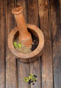 Mortero y Maja de madera de acacia para ajo, pimienta, trituradora de hierbas, utensilios de cocina, regalo de inauguración de cumpleaños. Mortero-4 "x 3" Maja - Product Image 5
