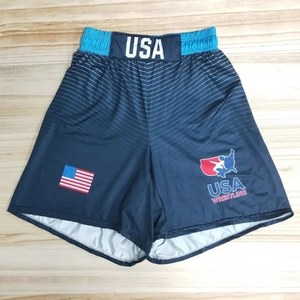 OEM Custom Design Sublimated MMA Hybrid Shorts Solid <b>Mid</b> Unisex Adults Pakistan Made Spandex Fabric Anti-Wrinkle Eco-Friendly - Product Image 1