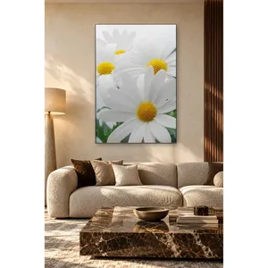 ภาพพิมพ์บนผ้าใบลายดอกเดซี่สีขาวแบบใกล้ชิดของฟิดา - Product Image 5
