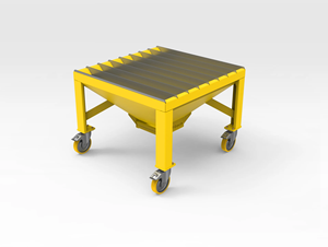 Yellow Metal Dunnage <b>Rack</b> Locking Casters Slotted <b>Rolling</b> Storage Stand 86kg 2-Year Warranty for Warehouse Material Handling - Product Image 1