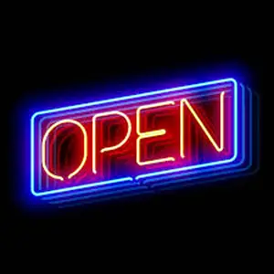 Bright Welcome: LED Neon Open Sign - Perfect For Storefront Decor. Opt For Our Custom Neon Sign & Flex Neon