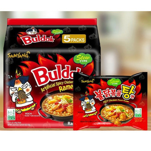 บะหมี่กึ่งสำเร็จรูปรสไก่เผ็ดบุลดัก แบบซุปต้ม ขนาดใหญ่ แพ็คใหญ่ 16 ชิ้น ผลิตแบบทอด คุณภาพสูง ไร้ไขมัน อายุการเก็บรักษา 2 ปี - Product Image 1