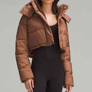 Women's Fashion Bubble Puffer Winter Short <b>Jacket</b> Plus Sizes Zipper Pocket <b>Cropped</b> Cotton Coat Down <b>Jackets</b> 2026 Winter Clothing - Product Image 3