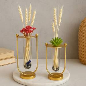 Jarrón de metal hecho a mano maceta con textura envejecida pieza decorativa para jardín patio interior y hogar Decoración de mesa elegante - Product Image 4