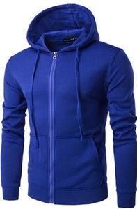 Sweat à capuche zippé pour homme, coupe classique, manches longues, logo personnalisé, respirant, 100% coton molletonné, tendance hiver - Product Image 3