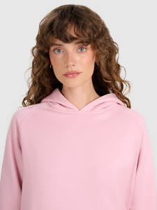 Venta al por mayor personalizado Rosa pulóver mujer clásico gota hombro Sudadera con capucha antiarrugas y transpirable sudaderas con capucha en blanco para las mujeres - Product Image 3