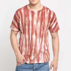 Men's Microfiber <b>Tie</b>-Dyed Short Sleeve T-Shirt Custom Logo Print Hip Hop Style for Gym Use OEM Available - Product Image 5