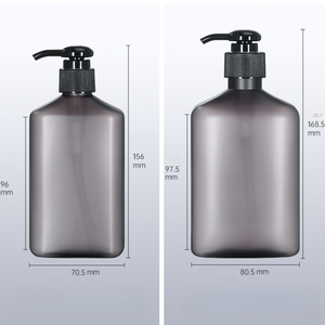 250ml/350ml/500ml Bouteille de tête de pompe PET carrée Couleur personnalisée/Logo pour emballage cosmétique (soins de la peau/shampooing/crème/cheveux)-OEM/ODM - Product Image 2