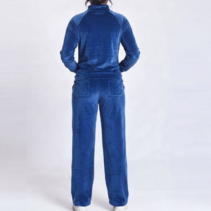 High Quality Jogging Joggers Sale Set Custom Logo Blue Women Sportswear <b>Velour</b> <b>Tracksuit</b> Velvet Mens <b>Tracksuit</b> - Product Image 2