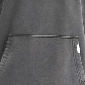 Offre Spéciale pulls à capuche surdimensionnés pour hommes à manches longues vêtements de rue d'hiver chauds avec taille et logo personnalisés - Product Image 6