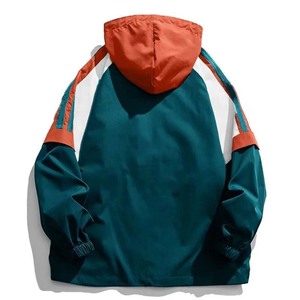Veste coupe-vent à capuche pour hommes, logo personnalisé, respirante, grande taille, été, sports de plein air, course à pied avec fermeture éclair, polyester et nylon imperméable - Product Image 6
