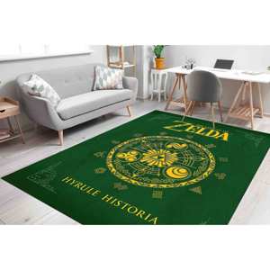Alfombra Zelda: Decoración Verde para Sala de Juegos, Alfombra Antideslizante para Gamers, Alfombra de Chenilla - Product Image 5
