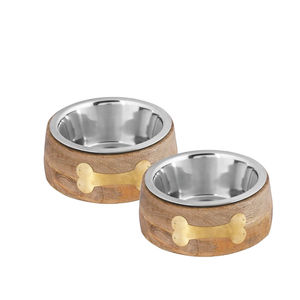 Assiettes de dîner en bois massif naturel de qualité supérieure Design de style campagnard Bols pour animaux de compagnie écologiques Mangeoires Vendeur d'exportation - Product Image 5
