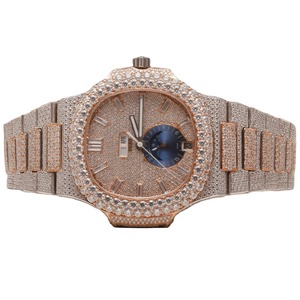 Nouvelle vente tendance Montre-bracelet en acier inoxydable à quartz avec diamants en moissanite Mode masculine Hip Hop Bijoux de luxe de créateur - Product Image 3