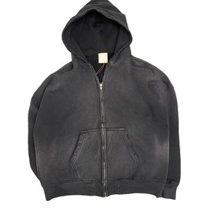 Clothing Vendor Custom Pullover Heavyweight Hip Hop Hoodie French Terry Distressed Cropped Men's Acid washed Hoodies - Product Image 4