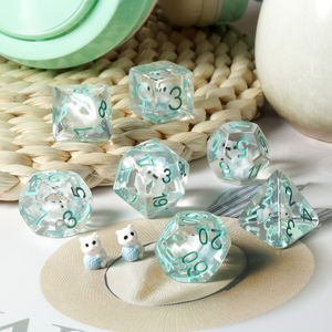 Ensemble de dés en résine polyédriques en gros pour DND avec un design animal personnalisé de taille carrée et de 16 mm, y compris un <span class=keywords><strong>chat</strong></span> pour les jeux de rôle D&D - Product Image 5