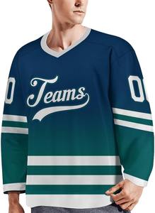 Camisetas personalizadas de hockey sobre hielo OEM, venta al por mayor de calidad profesional, tela sublimada de poliéster duradero, ropa de equipo personalizada de secado rápido - Product Image 2