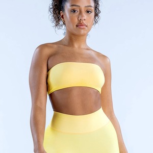 Nuevo conjunto de Yoga, sujetador de encaje de un solo hombro, camiseta sin mangas deportiva con fugas en el hombro, pantalones deportivos de cintura alta para mujer, conjunto de Yoga para Fitness - Product Image 6