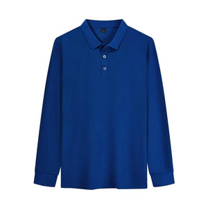 Camisetas Polo de Manga Larga para Hombre, 100% Algodón, Calidad Premium, Estilo Vintage, Tejido Sólido, Anti-Pilling, Transpirable, Unisex, 200g - Product Image 4