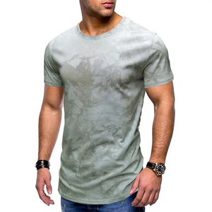 Camiseta de Secado Rápido 100% Algodón con Tinte Anudado para Hombre, Corte Holgado, Logotipo Personalizado, Manga Corta, Servicio OEM, Transpirable - Product Image 3