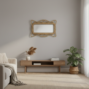 กระจกติดผนังทรงกลมสไตล์โบฮีเมียน ECONA ทำจากหวาย งานแฮนด์เมด เป็นมิตรกับสิ่งแวดล้อม ทนทาน น้ำหนักเบา พร้อมกรอบตกแต่ง - Product Image 3