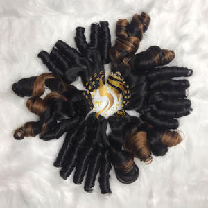 Haute Qualité 100% Humain Remy Extensions De Cheveux Double Dessiné Vierge Cheveux Peau Trame Perruque Bouclés Bouncy Bundles Frontal Vente D'été - Product Image 2