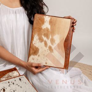 Carpeta de archivos de negocios de cuero Crazy Horse de estilo europeo, Cartera de pelo de vaca genuino en carpeta de archivos de cuero - Product Image 5