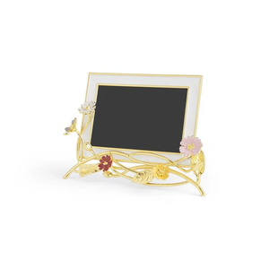 Photo <b>Frame</b> Rectangular Floral <b>Picture</b> <b>Frame</b> with <b>White</b> & Gold Gardenia Sculpted <b>Frame</b> - Product Image 6