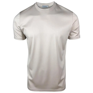 Lujo cuello redondo suave brillante en blanco doble algodón hombres camisetas Fitness brillo doble algodón hombres camisetas - Product Image 3