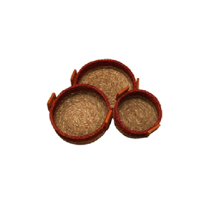 Cesta tejida a mano de hierba Sabai para almacenamiento y decoración del hogar con tejido duradero respetuoso con el medio ambiente y acabado de estilo natural rústico - Product Image 2