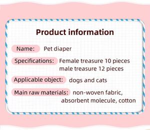 Fournitures pour animaux de compagnie OEM, couches jetables hautement absorbantes pour chien mâle - Product Image 5